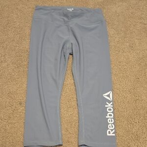 Reebok Gray Leggings with Logo